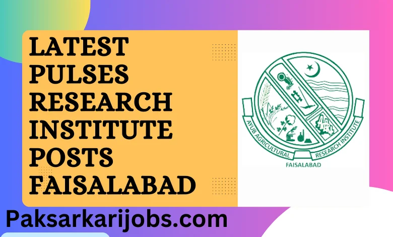 Latest Pulses Research Institute Posts Faisalabad