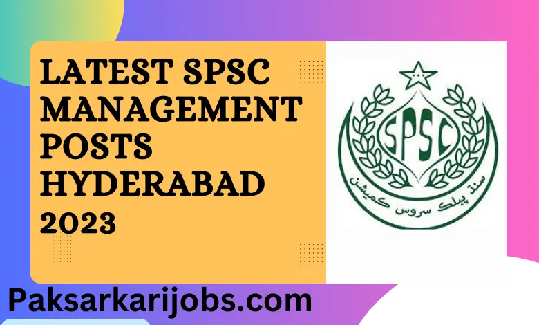 Latest SPSC Management Posts Hyderabad 2023